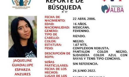 Pide ayuda para localizar a su hija en Saltillo