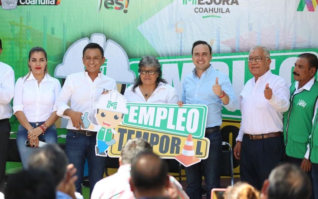 Manolo Jiménez arranca programa de empleo temporal en Matamoros, Coahuila