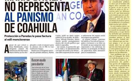 Portada Región Centro [23 de julio de 2022] Mario Dávila no representa al panismo de Coahuila y Rinde cuentas a los monclovenses Y más…
