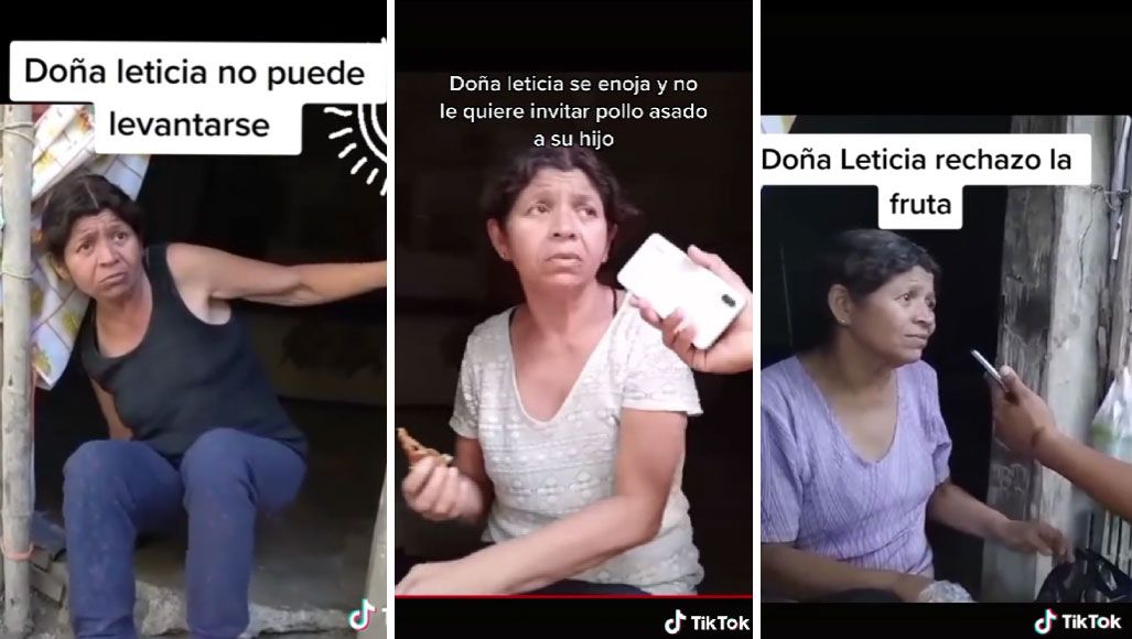 ¿Quién es Doña Leticia, la señora que asegura no puede levantarse y rechaza algunos artículos de despensa en Tik Tok?