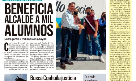 Portada Región Fronteriza [9 de julio de 2022] EBeneficia alcalde a mil alumnos; Busca Coahuila justicia pronta y de calidad  y más…