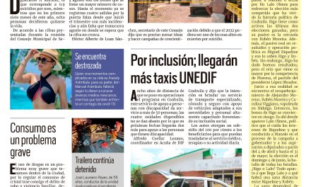 Portada Región Fronteriza [25 de julio de 2022] Se disparan los suicidios en Acuña; Llegarán más taxis UNEDIF y más…