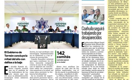 Portada Región Laguna [10 de julio de 2022] Semestre cierra con buenos resultados; Abogados reconocen a Román Cepeda y más…
