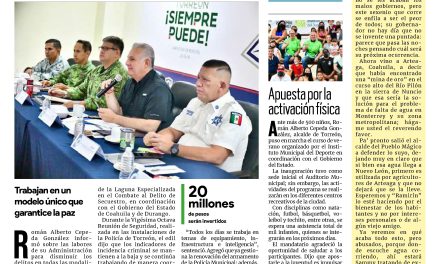 Portada Región Lagunera [17 de julio de 2022] Alcalde reconoce acciones de seguridad; Inicia plan de mejoramiento y más…
