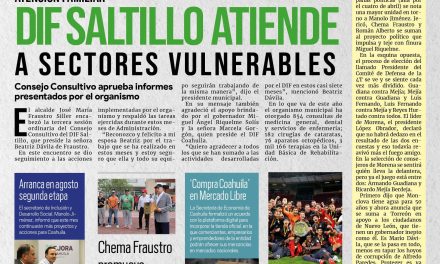 Portada RCG MEDIA [31 de julio de 2022] DIF Saltillo atiende a sectores vulnerables; Coahuila es ejemplo en atención a las mujeres y más…