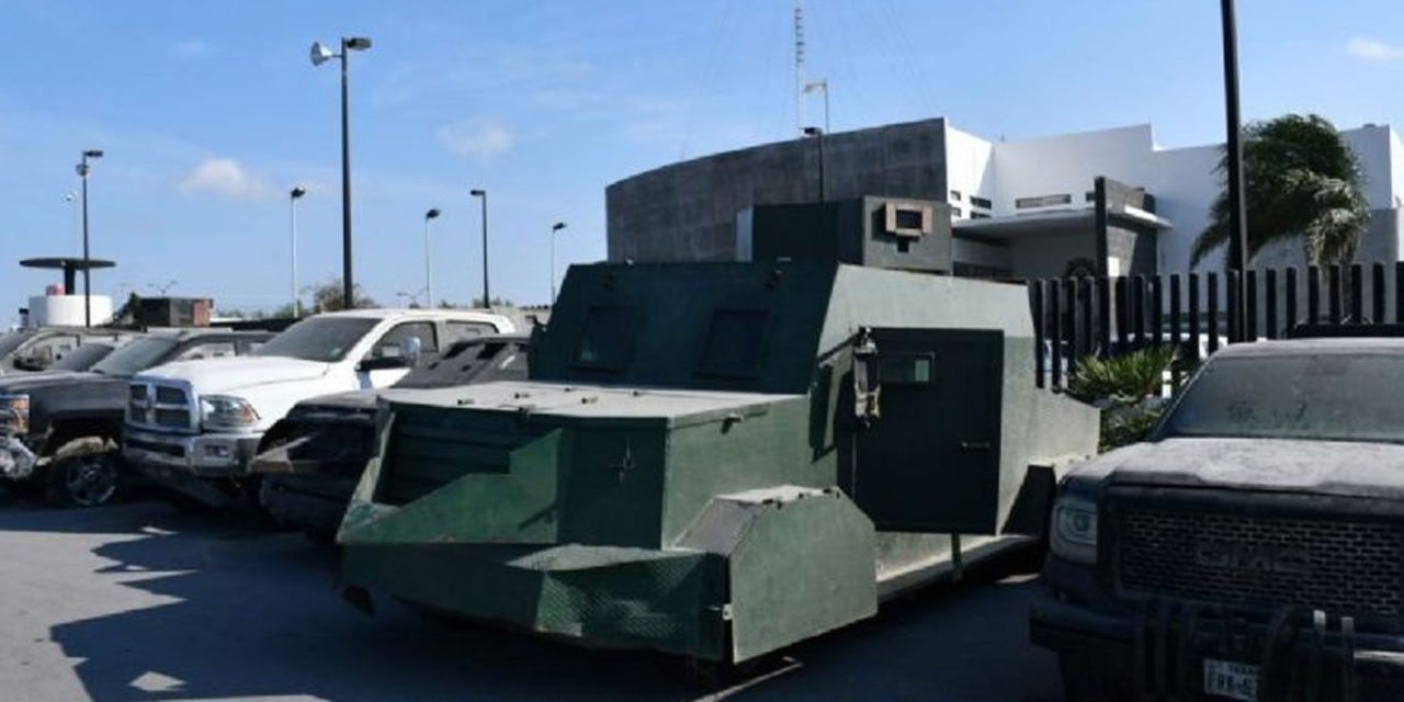 La Fiscalía de Tamaulipas destruye ‘monstruos’ blindados