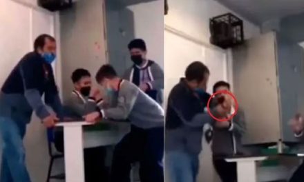 Vencidas terminan mal: Estudiante se fractura brazo y maestro es despedido en Puebla (video)