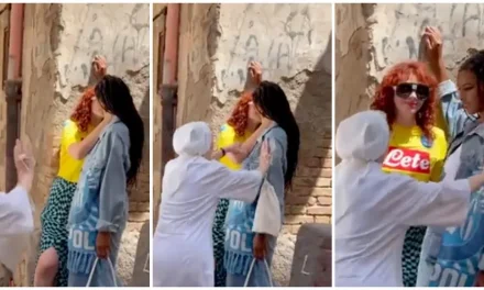 Monja enojada separa a dos mujeres besándose en Italia (video)