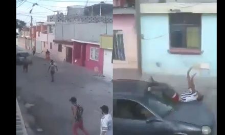 Saltillo: Momento en que atropellan a joven en riña de la colonia Bellavista (video)