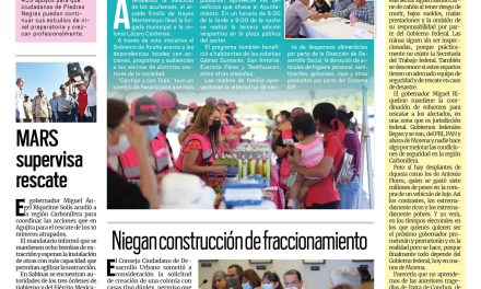 Portada Región Fronteriza [05 de agosto de 2022] Reactivan ‘Contigo y con Todo’ en colonias de Acuña; niegan construcción de fraccionamiento; y más…