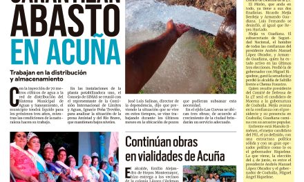 Portada Región Fronteriza [13 de agosto de 2022] Garantizan abasto en Acuña; Continúan obras en vialidades de Acuña y más….