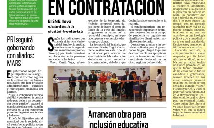 Portada Región Fronteriza [19 de agosto de 2022] Coahuila, segundo lugar en contratación; realizan Feria del empleo en Acuña; y más…