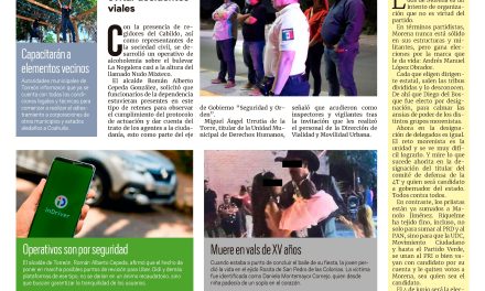 Portada Región Lagunera [01 de agosto de 2022] Derechos humanos visita alcoholímetro; Se suman expositores y más…
