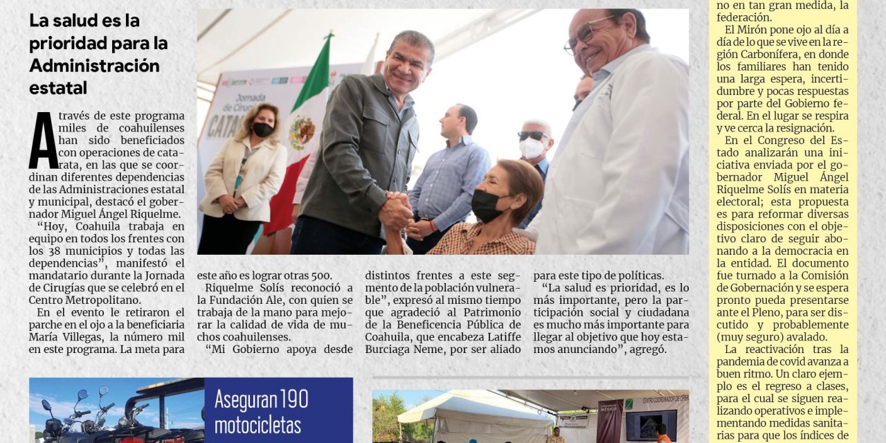 Portada RCG MEDIA [17 de agosto de 2022] Más de mil cirugías con ‘Cambiando Vidas’; nueva estrategia de rescate