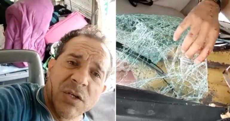 ‘Estoy atrapado’; conductor termina prensado en accidente y realiza un live para pasar el rato (video)