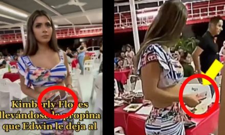 Kimberly Flores se ‘roba’ la propina que dejó Edwin Luna en un restaurante y le llueve sobre mojado (video)