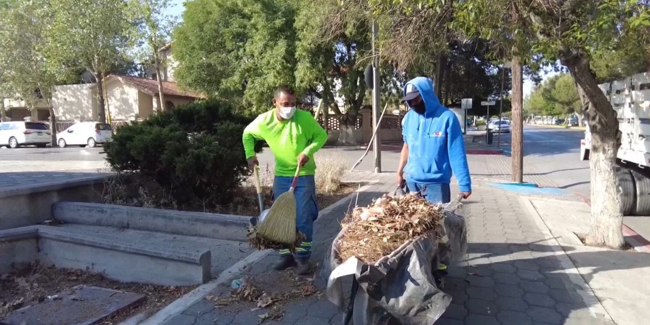 Cuadrillas de limpieza embellecen Saltillo diariamente