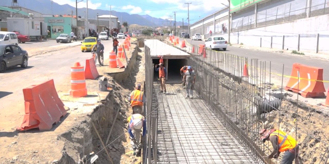 Avanza construcción del sistema pluvial Otilio en Saltillo