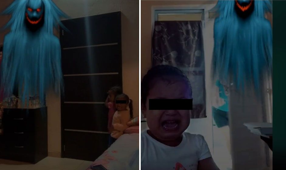 Papás se ríen e hijos lloran: llueven críticas por hacer ‘la broma del fantasma’ con filtro de Tik Tok