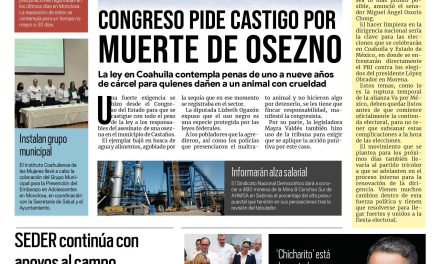 Portada Región Centro [11 de septiembre de 2022] Congreso pide castigo ejemplar por muerte de osezno en Castaños; SEDER continúa con apoyos al campo; y más…