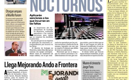 Portada Región Centro [23 de septiembre de 2022] Inician operativos contra centros nocturnos en Monclova; Llega Mejorando Ando a Frontera y más…