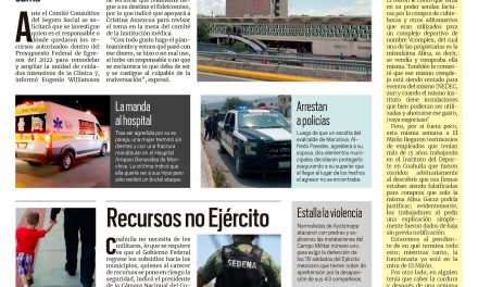 Portada Región Centro [24 de septiembre de 2022] Desaparecen 48 mdp para el IMSS; Recursos no Ejército y más…