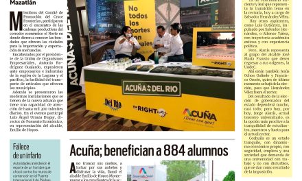 Portada Región Fronteriza [5 de septiembre de 2022]Promueven cruce fronterizo; Benefician a 884 alumnos y más…