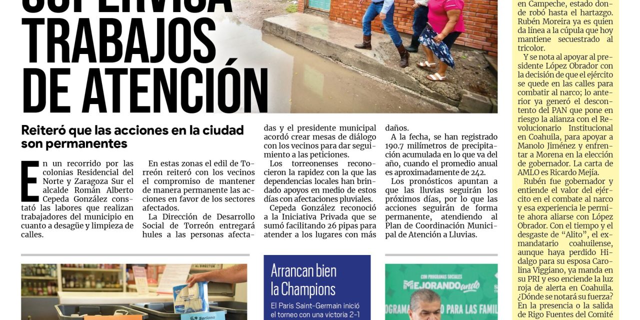 Portada Región Lagunera [7 de septiembre de 2022]