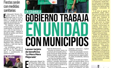 Portada RCG MEDIA [7 de septiembre de 2022] Gobierno de Coahuila trabaja en unidad con municipios; Destaca Chema Fraustro unión de policías y ciudadanos; y más…