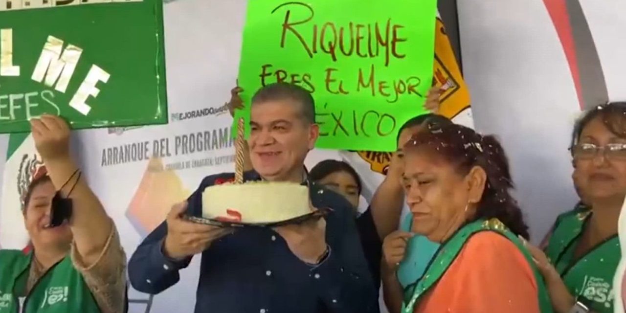 Con tamborazo colonos festejan cumpleaños de Riquelme