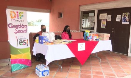 DIF estatal instala centro de acopio para donación de víveres a Múzquiz y Matamoros