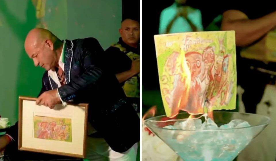 Queman obra de Frida Kahlo, la convierten en NFT y cuadriplica su valor