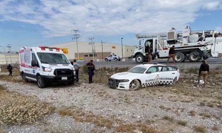 Se accidentan elementos de la Guardia Nacional en Ramos Arizpe
