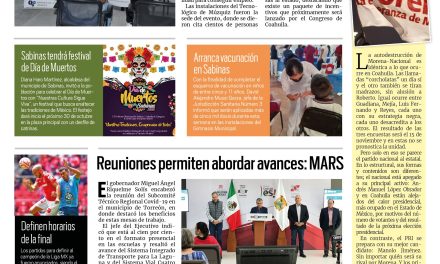 Portada Región Carbonífera [25 de octubre de 2022] Inicia Jornada del Empleo; Alistan visita de MARS en la Carbonífera y más…