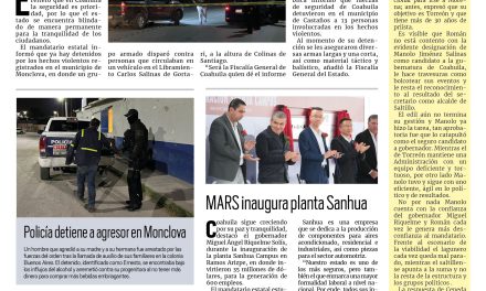 Portada Región Centro [20 de octubre de 2022] Anexo opera sin registro en Monclova; Coahuila: Detienen a 13 personas en Castaños que participaron en ejecución de Monclova; y más…