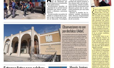 Portada Región Centro [30 de octubre de 2022] Callan ante trata de blancas en CBTis; Estamos listos para celebrar Día de Muertos y más….