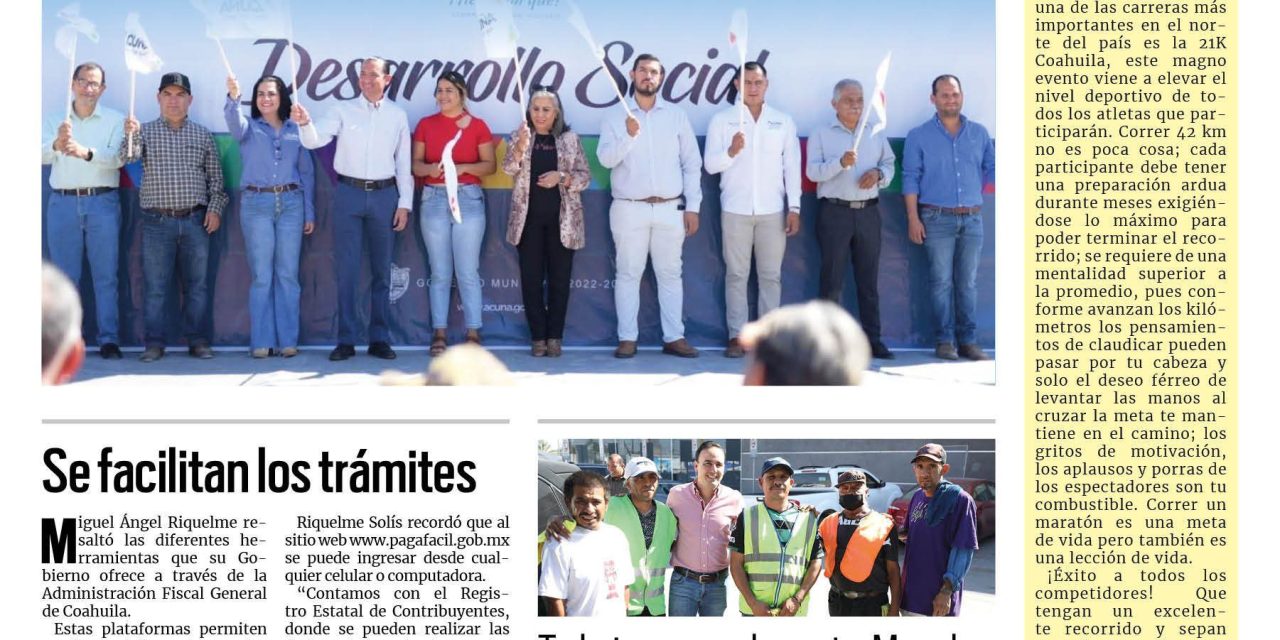 Portada Región Fronteriza [2 de octubre de 2022] Invierten 40 mdp en obras sociales en Acuña; PRI Acuña apoya la lucha contra el cáncer; y más…