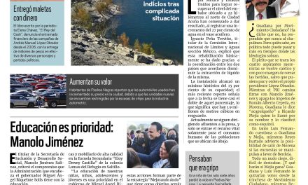 Portada Región Fronteriza [11 de octubre de 2022] Mejora el almacenamiento de Presa La Amistad; Siguen apoyando, DIF entrega sillas de ruedas; y más…