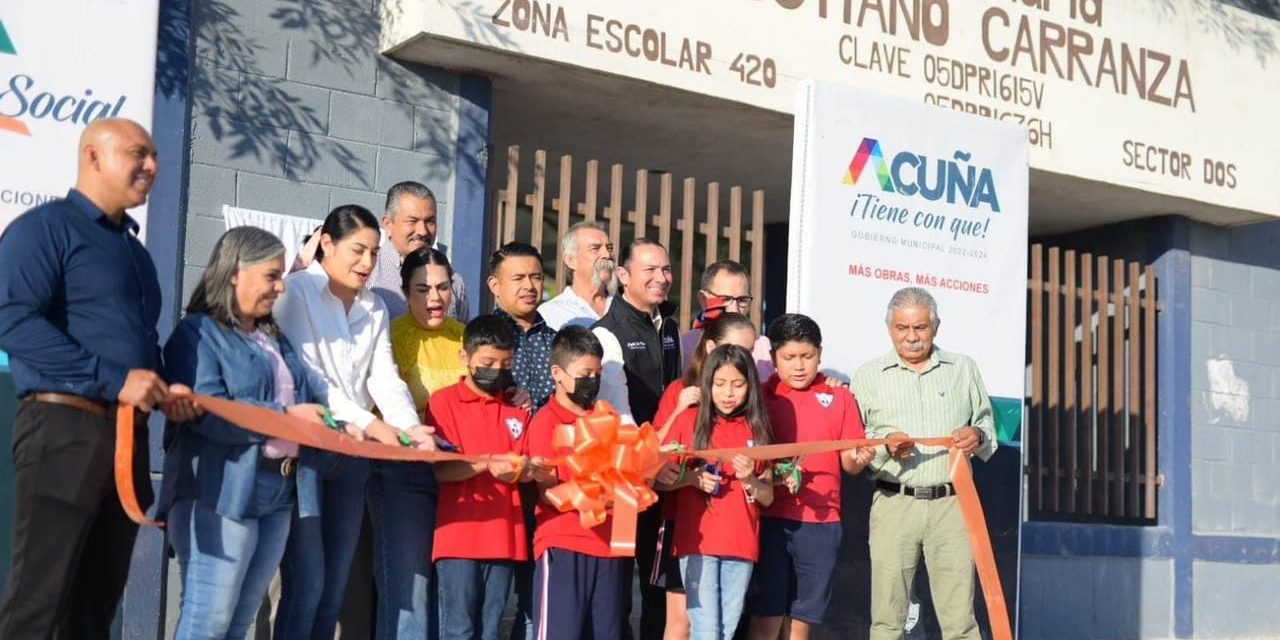 Alcalde cumple con la educación en Acuña