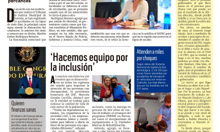 Portada Región Lagunera [3 de octubre de 2022] Piden manejar con precaución; ‘Hacemos equipo por la inclusión’ y más…