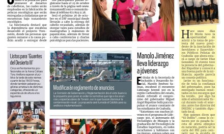 Portada Región Lagunera [21 de octubre de 2022] DIF promueve donación para pelucas oncológicas; Inversiones aumentan fortalezas: MARS ; y más…