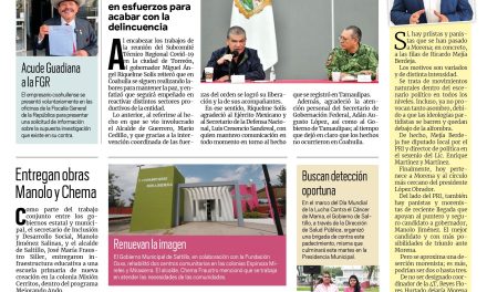 Portada RCG MEDIA [18 de octubre de 2022] Se trabaja en seguridad de las familias: MARS; Presentan Ánimas del Desierto y más…