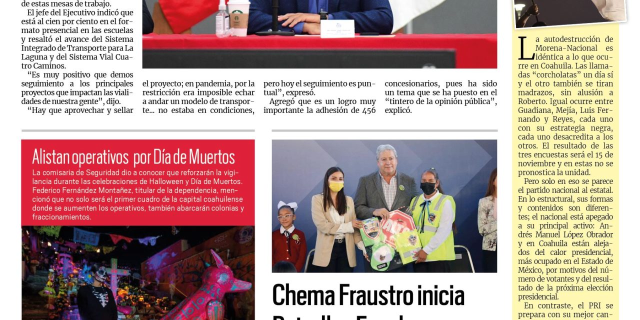 Portada RCG MEDIA [25 de octubre de 2022] Reuniones permiten abordar avances: MARS; Chema Fraustro inicia Patrullas Escolares; Presenta Jericó informe de actividades y más…