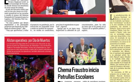 Portada RCG MEDIA [25 de octubre de 2022] Reuniones permiten abordar avances: MARS; Chema Fraustro inicia Patrullas Escolares; Presenta Jericó informe de actividades y más…
