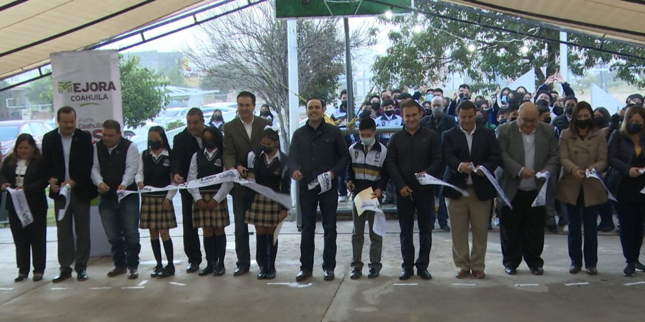 Entregan aulas y mobiliario en beneficio de la comunidad estudiantil en Coahuila