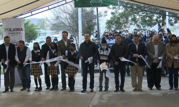 Entregan aulas y mobiliario en beneficio de la comunidad estudiantil en Coahuila