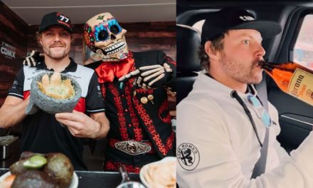 Espíritu mexicano invade a piloto de F1: brinda con caguama luego del Gran Premio de México