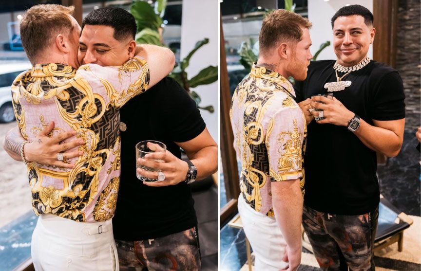 Eduin Caz presume amistad con ‘Canelo’ Álvarez en fotos