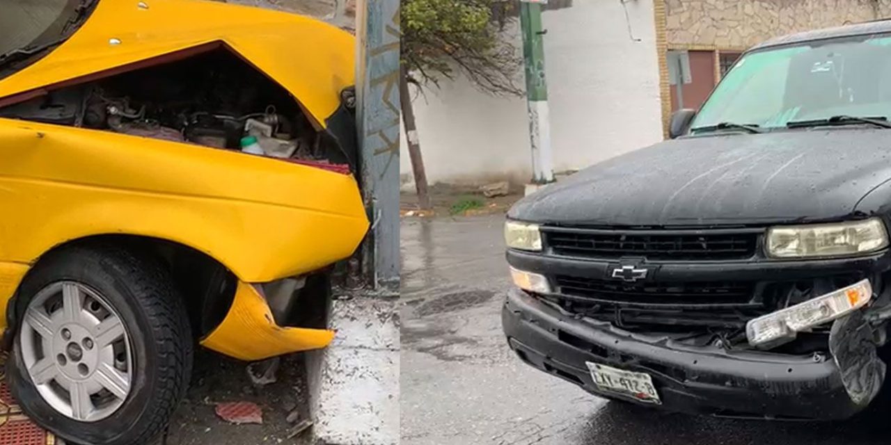 Saltillo: Choque en Otilio González deja cuantiosos daños materiales