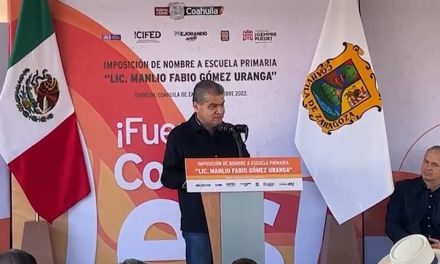 Imponen nombre a nueva escuela ‘Manlio Fabio Gómez Uranga’ en Torreón